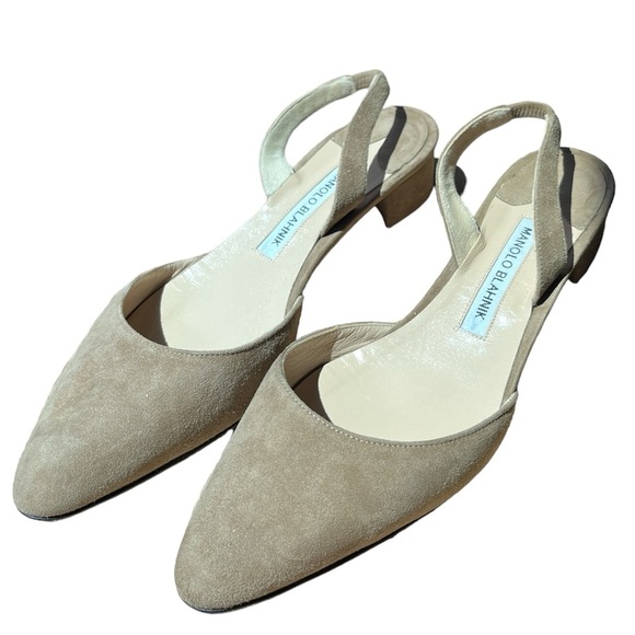 Manolo Blahnik Shoes - MANOLO BLAHNIK Aspro 30 suede leather pumps size 7